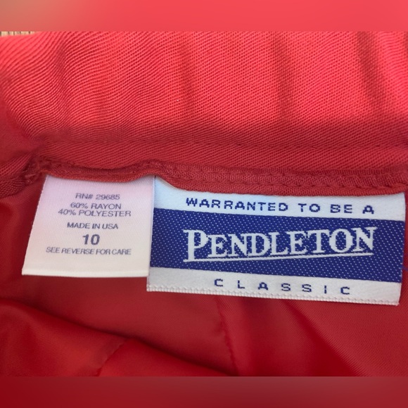 Vintage Pendleton red pencil skirt, size 10 - Picture 8 of 8